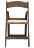 Chivari Fruitwood WoodGrain™ Resin Folding Chair with Ivory Seat CFRFB-IVY-AX-T
