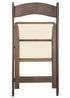 Chivari Fruitwood WoodGrain™ Resin Folding Chair with Ivory Seat CFRFB-IVY-AX-T