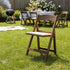 Chivari Fruitwood WoodGrain™ Resin Folding Chair with Ivory Seat CFRFB-IVY-AX-T