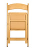 Chivari 48 Pack Bullion Gold Resin Folding Chairs with Gold Seat and Steel Skeleton Frame CFRGB-ST-A-48