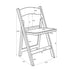 Chivari 48 Pack Bullion Gold Resin Folding Chairs with Gold Seat and Steel Skeleton Frame CFRGB-ST-A-48