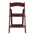 Chivari Mahogany Resin WoodGrain™ Folding Chair with Black Cushion CFRMB-B-AX-T