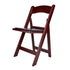 Chivari Mahogany Resin WoodGrain™ Folding Chair with Black Cushion CFRMB-B-AX-T