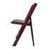 Chivari Mahogany Resin WoodGrain™ Folding Chair with Black Cushion CFRMB-B-AX-T