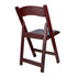 Chivari Mahogany Resin WoodGrain™ Folding Chair with Black Cushion CFRMB-B-AX-T