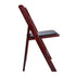 Chivari Mahogany Resin WoodGrain™ Folding Chair with Black Cushion CFRMB-B-AX-T