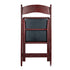 Chivari Mahogany Resin WoodGrain™ Folding Chair with Black Cushion CFRMB-B-AX-T
