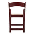 Chivari Mahogany Resin WoodGrain™ Folding Chair with Tan Cushion CFRMB-I-AX-T