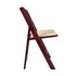 Chivari Mahogany Resin WoodGrain™ Folding Chair with Tan Cushion CFRMB-I-AX-T