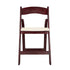 Chivari Mahogany Resin WoodGrain™ Folding Chair with Ivory Cushion CFRMB-IVY-AX-T