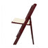 Chivari Mahogany Resin WoodGrain™ Folding Chair with Ivory Cushion CFRMB-IVY-AX-T