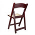 Chivari Mahogany Resin WoodGrain™ Folding Chair with Ivory Cushion CFRMB-IVY-AX-T