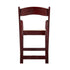 Chivari Mahogany Resin WoodGrain™ Folding Chair with Ivory Cushion CFRMB-IVY-AX-T