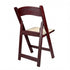 Chivari Mahogany Resin WoodGrain™ Folding Chair with Ivory Cushion CFRMB-IVY-AX-T