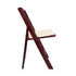 Chivari Mahogany Resin WoodGrain™ Folding Chair with Ivory Cushion CFRMB-IVY-AX-T