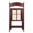 Chivari Mahogany Resin WoodGrain™ Folding Chair with Ivory Cushion CFRMB-IVY-AX-T