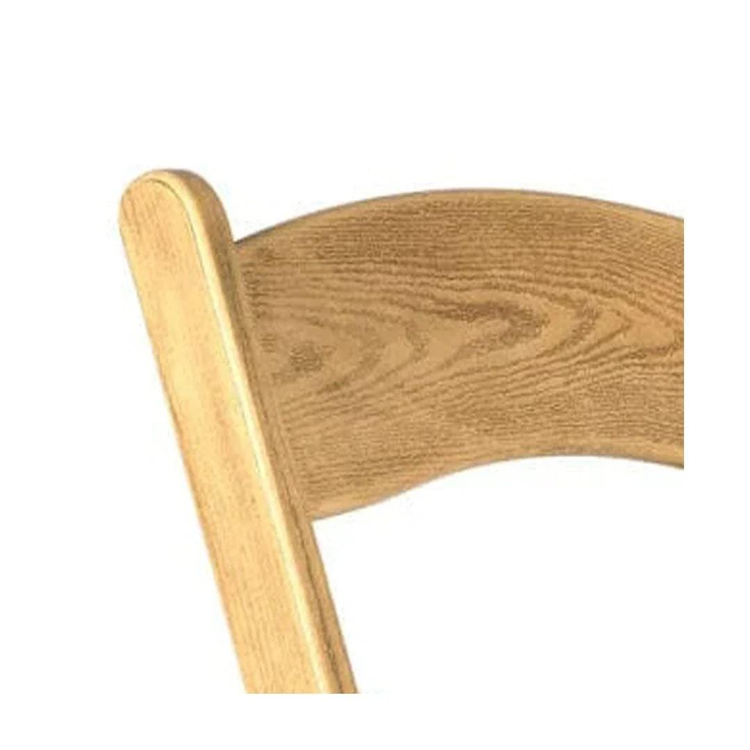 Chivari 100 Pack Natural Resin WoodGrain™ Folding Chair with Tan Cushion CFRNB-I-AX-T-100