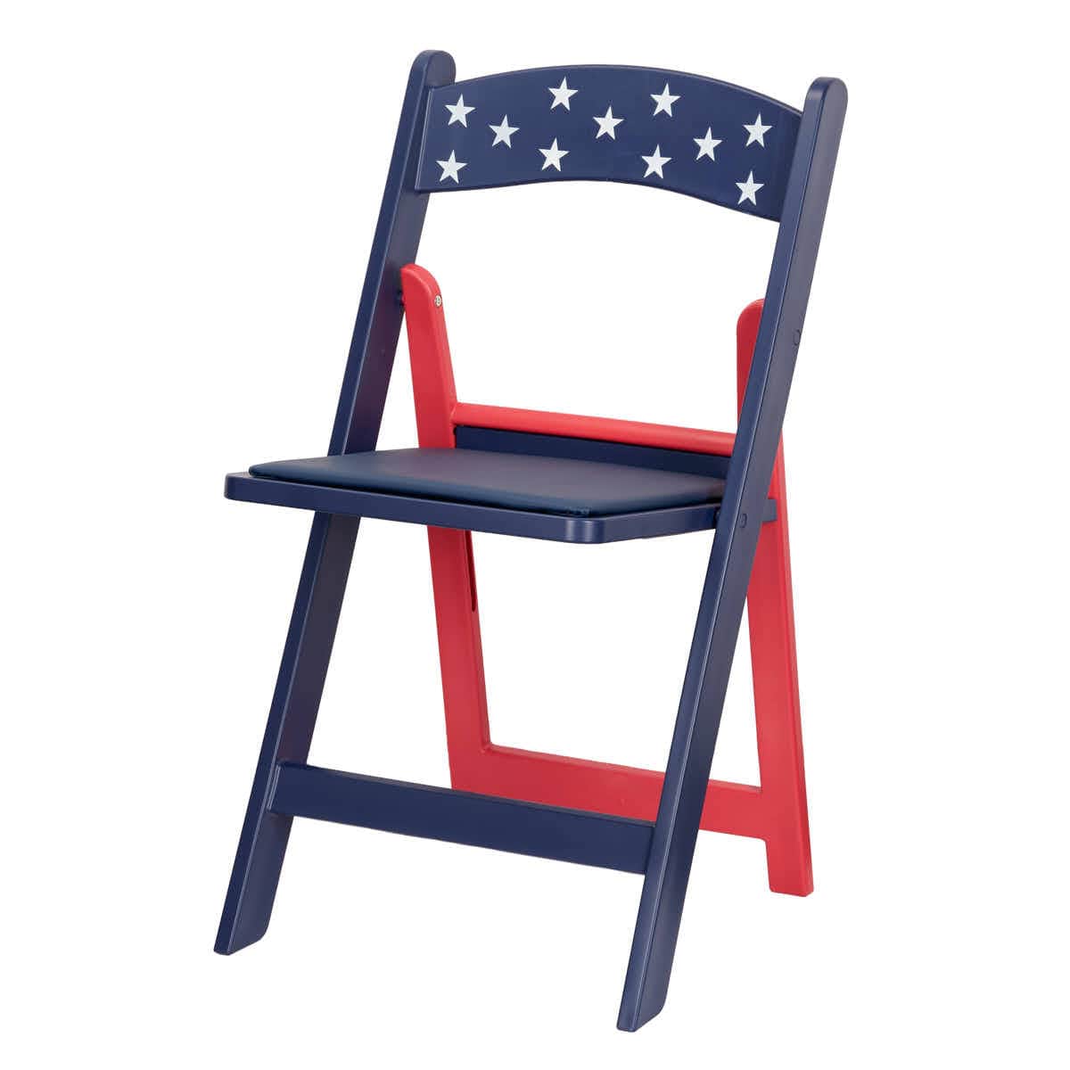 Chivari Red White and Blue Old Glory Resin Folding Chair, 4 Chair Pack by Chivari CFRRWB-KT-4