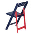 Chivari Red White and Blue Old Glory Resin Folding Chair, 4 Chair Pack by Chivari CFRRWB-KT-4