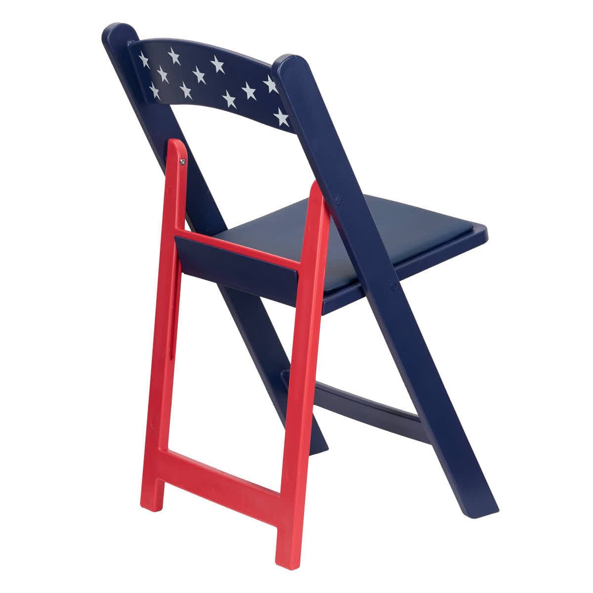 Chivari Red White and Blue Old Glory Resin Folding Chair, 4 Chair Pack by Chivari CFRRWB-KT-4