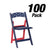 Chivari 100 Chair Pack Old Glory Red White and Blue Resin Folding Chair CFRRWB-KT-100