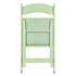 Chivari Sage Green with Matching Vinyl Cushion WoodGrain™ Resin Folding Chair CFRSGB-AX-T