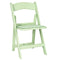 Chivari Sage Green with Matching Vinyl Cushion WoodGrain™ Resin Folding Chair CFRSGB-AX-T