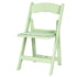 Chivari Sage Green with Matching Vinyl Cushion WoodGrain™ Resin Folding Chair CFRSGB-AX-T