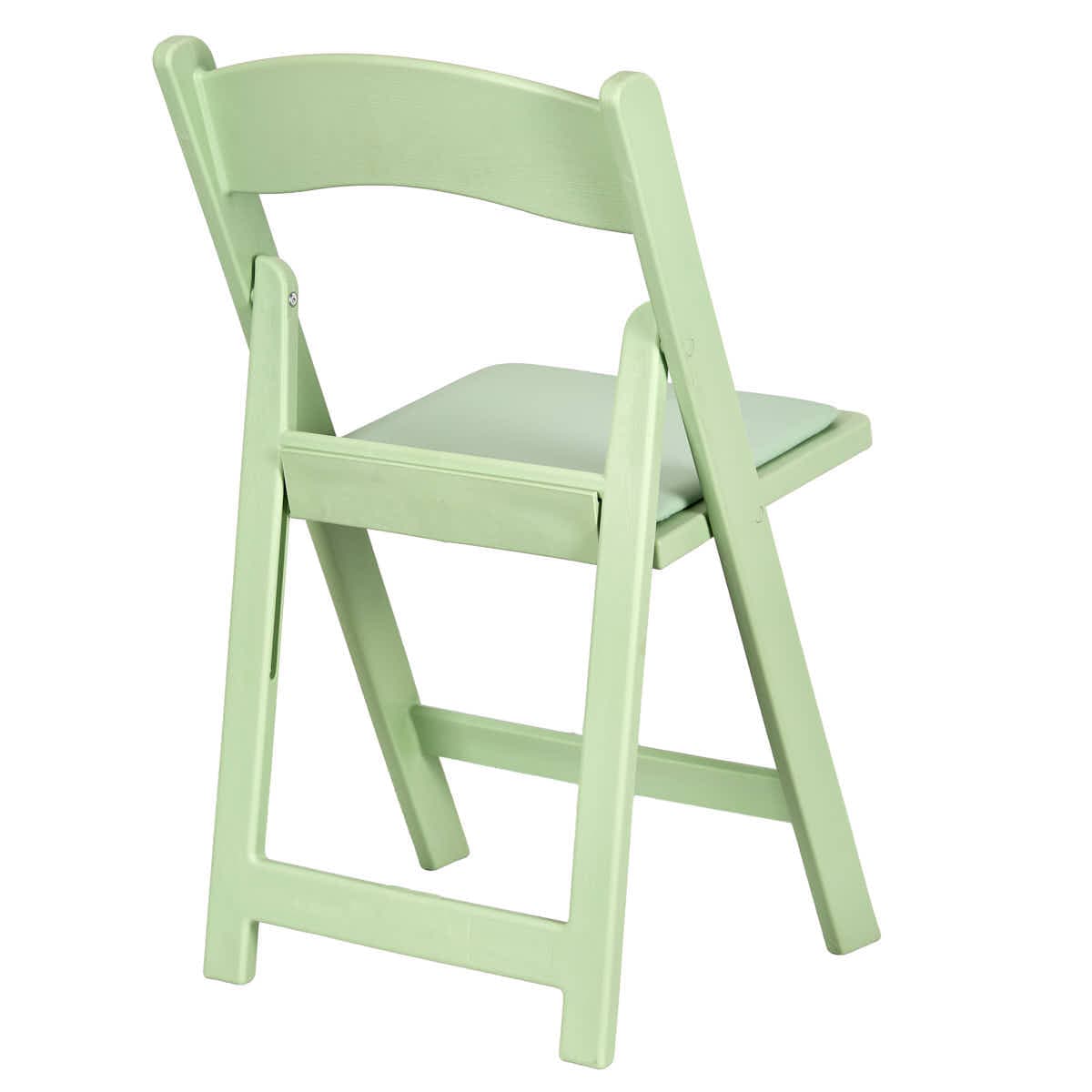 Chivari Sage Green with Matching Vinyl Cushion WoodGrain™ Resin Folding Chair CFRSGB-AX-T
