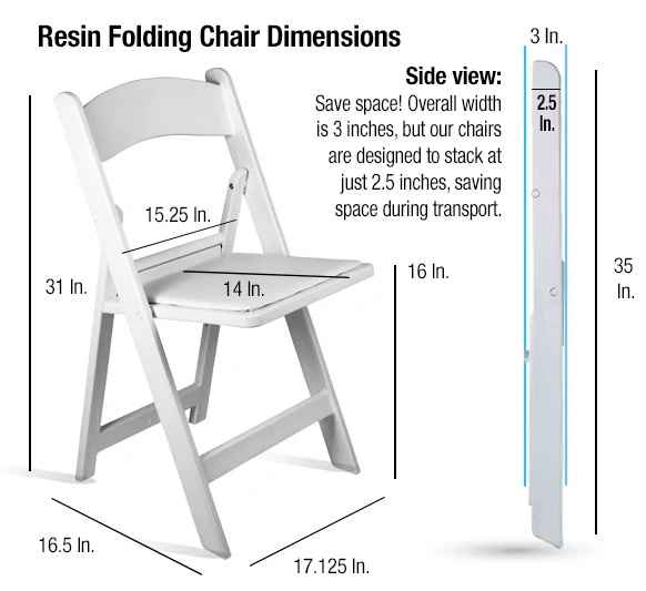 Chivari White Resin Folding Chair CFRW2-CX-T