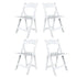 Chivari White ToughResin™ Folding Chair with White Vinyl Cushion CFRW-CX-T