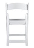 Chivari White ToughResin™ Folding Chair with White Vinyl Cushion CFRW-CX-T