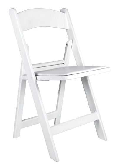 White Resin Folding Chair
