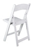 Chivari White Resin Folding Chair CFRW2-CX-T