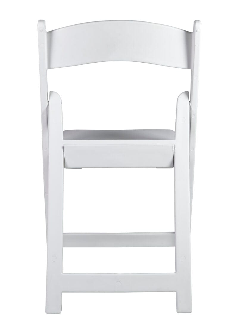 Chivari White Resin Folding Chair CFRW2-CX-T
