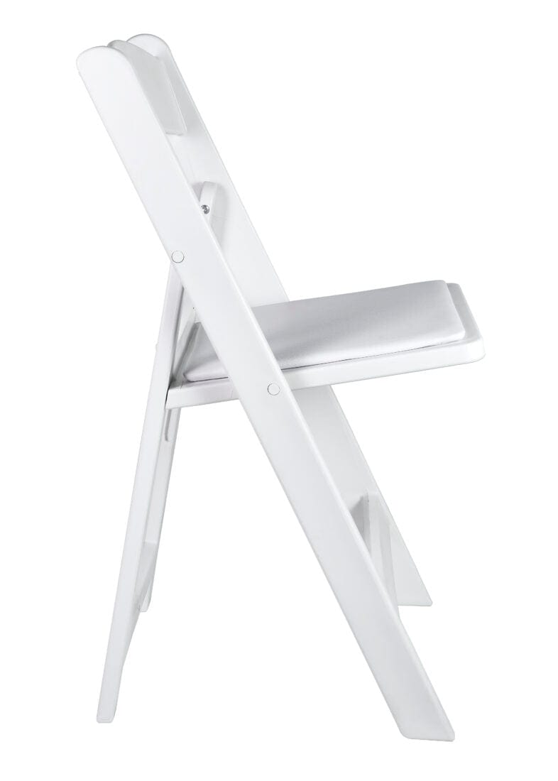 Chivari White Resin Folding Chair CFRW2-CX-T