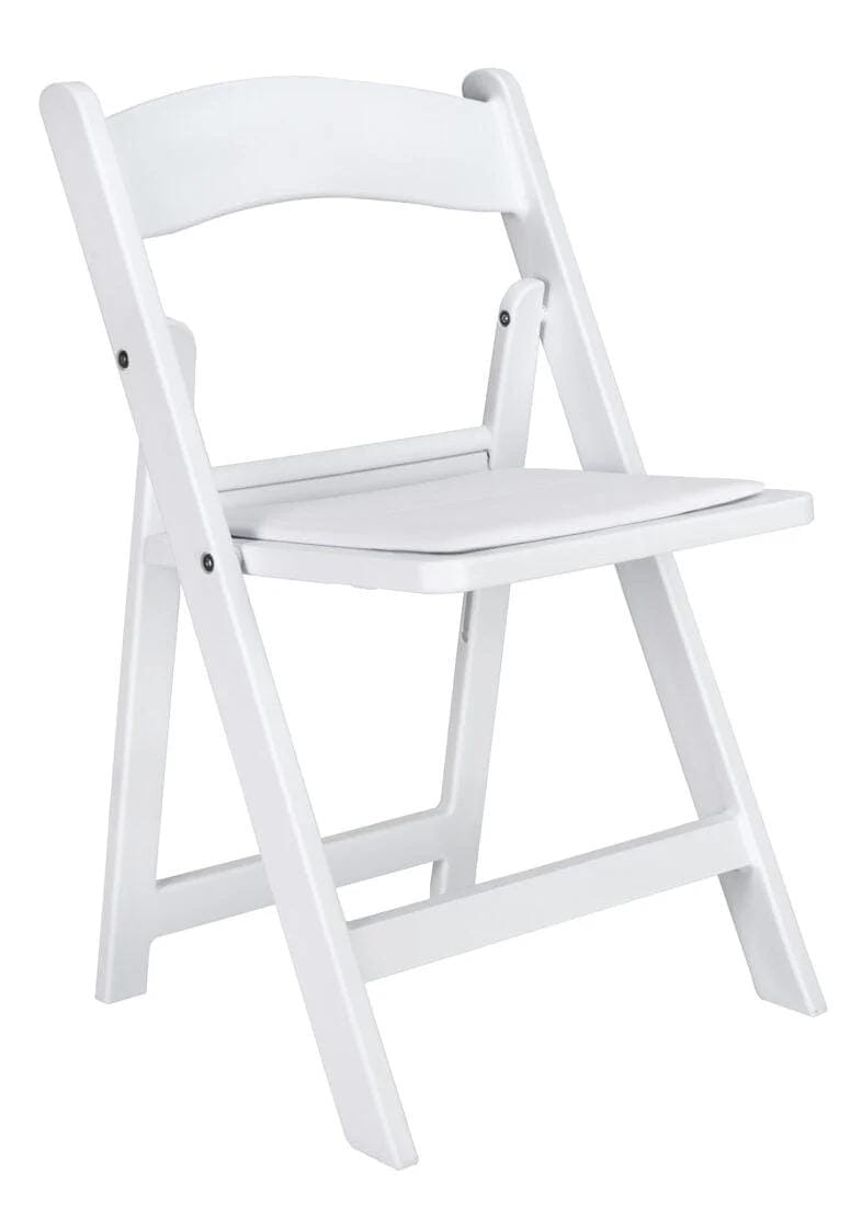 Chivari 40 Pack Kids White Resin Folding Chairs CFRW-KID-AX-T-40