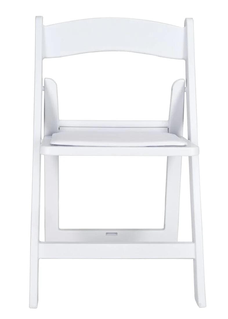 Chivari 40 Pack Kids White Resin Folding Chairs CFRW-KID-AX-T-40