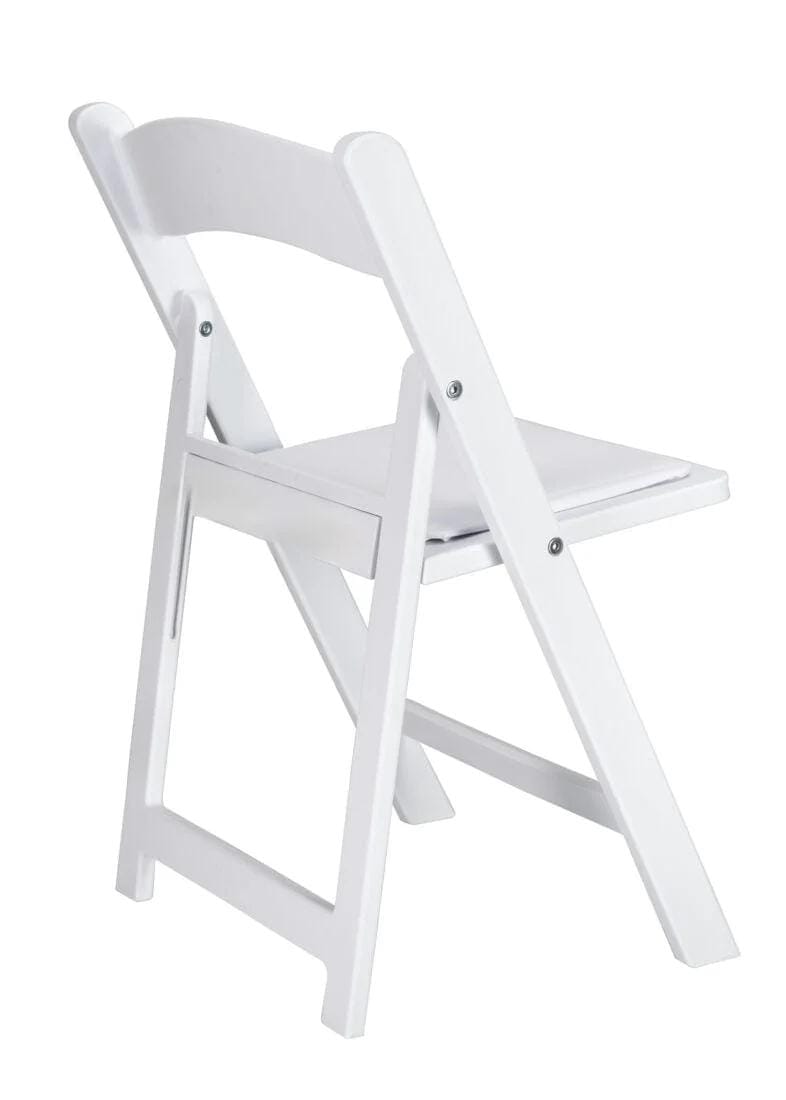 Chivari 40 Pack Kids White Resin Folding Chairs CFRW-KID-AX-T-40