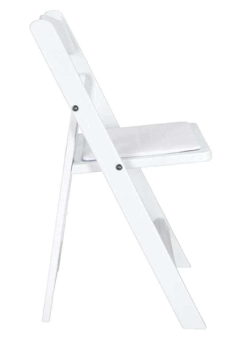 Chivari 40 Pack Kids White Resin Folding Chairs CFRW-KID-AX-T-40