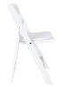 Chivari 40 Pack Kids White Resin Folding Chairs CFRW-KID-AX-T-40