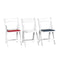 Chivari White Resin Folding Chair 80 Pack - Plus 40 Red and 40 Blue Cushions CFRW-RBCUSH-KT