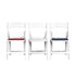 Chivari White Resin Folding Chair 80 Pack - Plus 40 Red and 40 Blue Cushions CFRW-RBCUSH-KT
