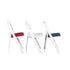 Chivari White Resin Folding Chair 80 Pack - Plus 40 Red and 40 Blue Cushions CFRW-RBCUSH-KT
