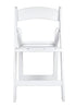 Chivari 100 Pack White with White Vinyl Cushion Resin Steel Skeleton™ Folding Chair CFRW-ST-A-100