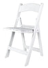 Chivari 100 Pack White with White Vinyl Cushion Resin Steel Skeleton™ Folding Chair CFRW-ST-A-100