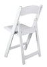 Chivari 100 Pack White with White Vinyl Cushion Resin Steel Skeleton™ Folding Chair CFRW-ST-A-100