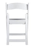 Chivari 100 Pack White with White Vinyl Cushion Resin Steel Skeleton™ Folding Chair CFRW-ST-A-100