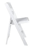 Chivari 100 Pack White with White Vinyl Cushion Resin Steel Skeleton™ Folding Chair CFRW-ST-A-100
