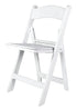 Chivari 100 Pack White Resin Folding Chair CFRW2-CX-T-100